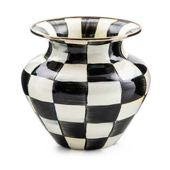 Check Enamel Large Vase