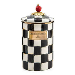 Courtly Check Enamel Canisters
